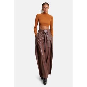 A.L.C. Stacey Cropped‎ Sweater Cognac Women’s Size XS